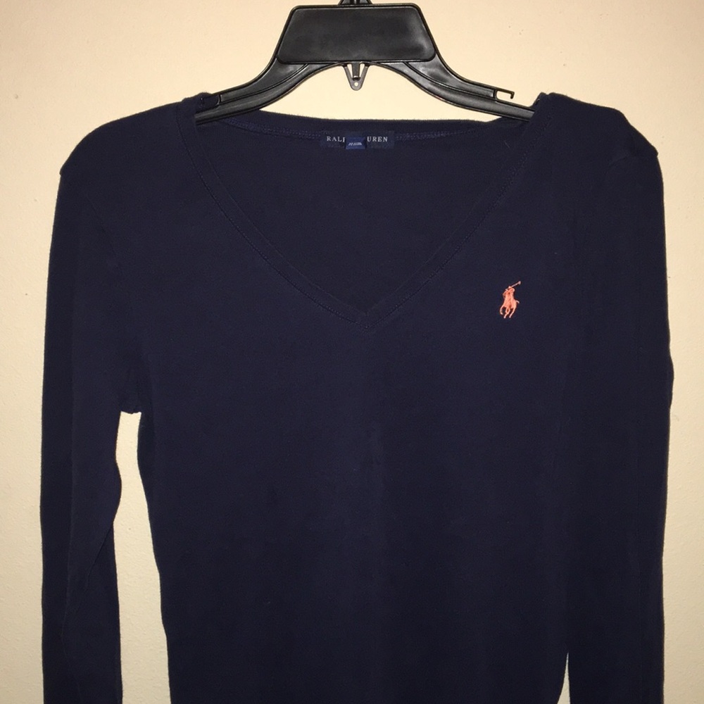 Long Sleeve Navy Ralph Lauren